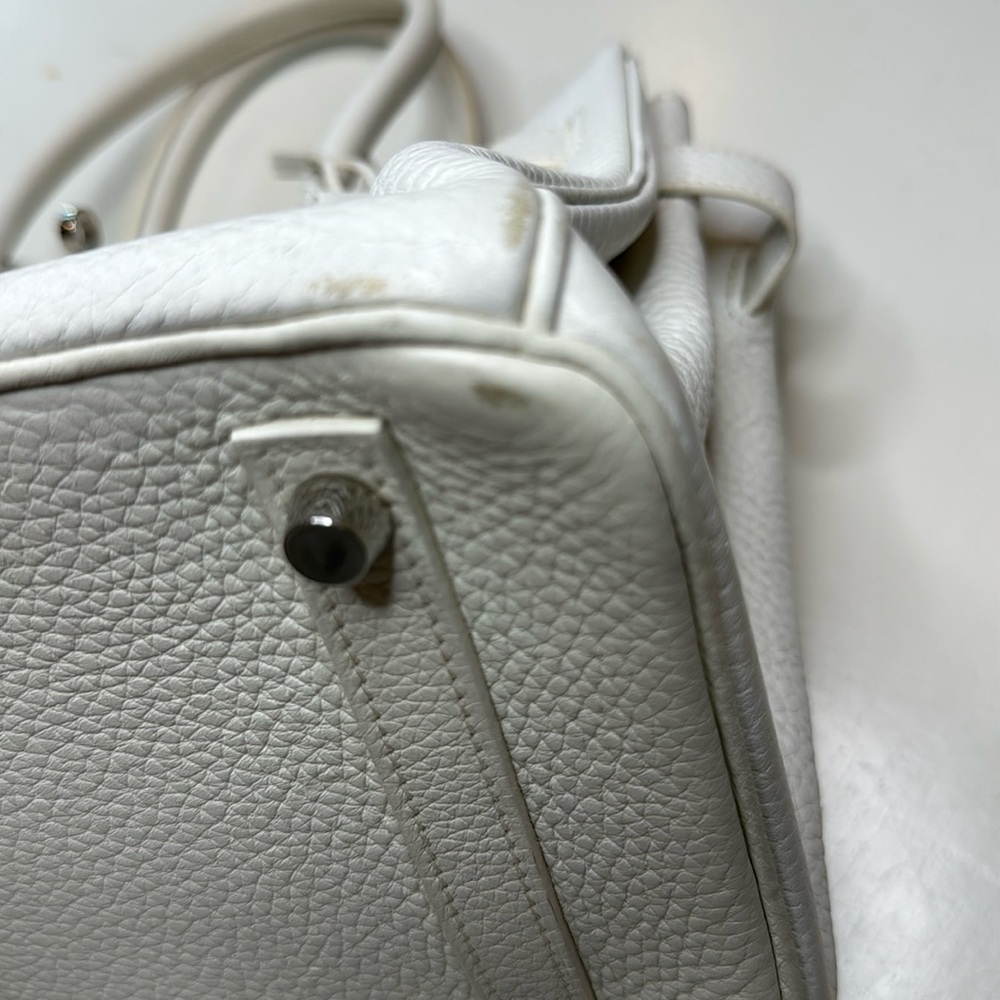 Hermès Birkin 30 in White Clemence Leather w/ Palladium hardware - Picture 10 of 17